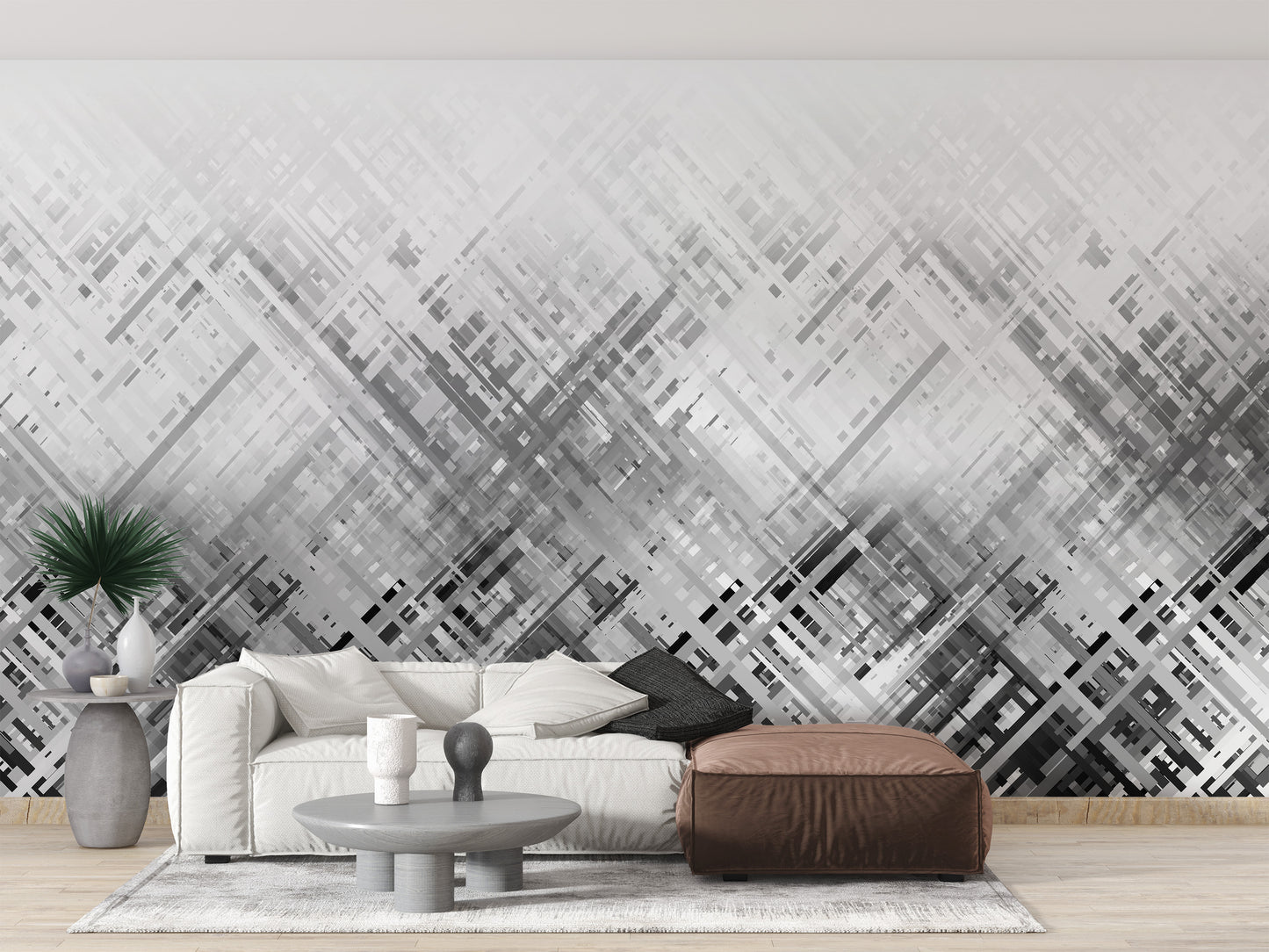 Abstract Diagonal Lines Wall Mural