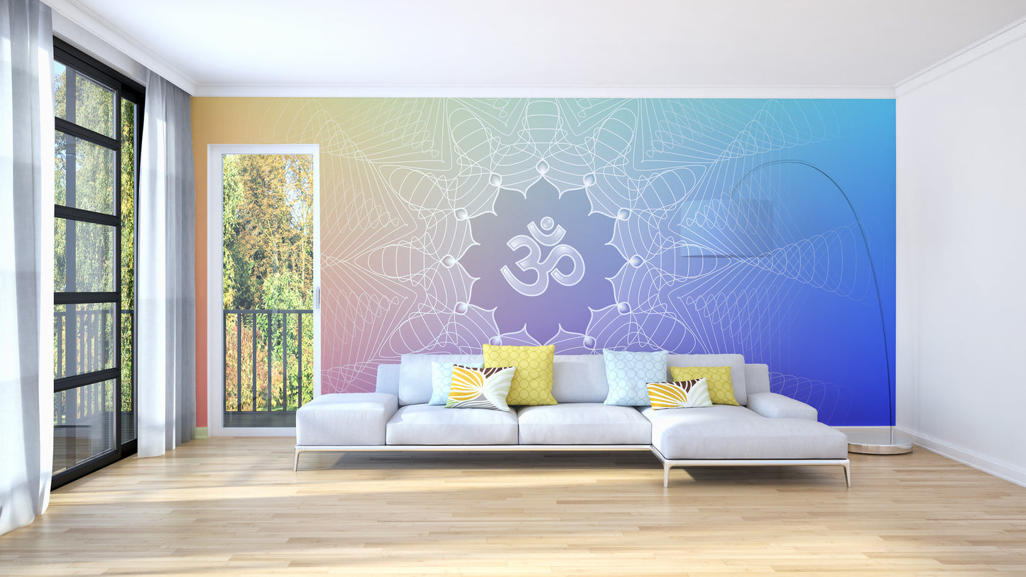 Om Lotus Wall Mural