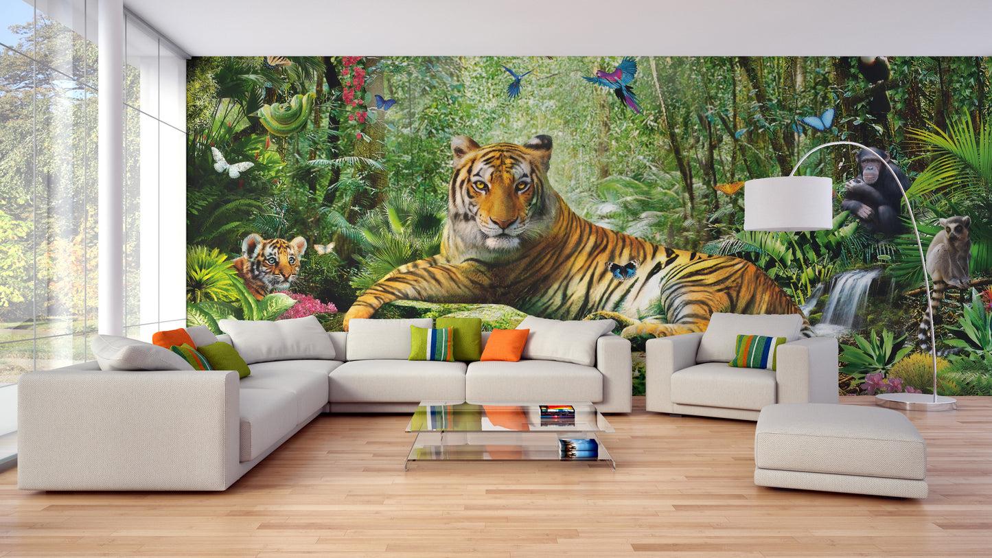 Royal Tiger View Of Jungle Wallpaper Murals