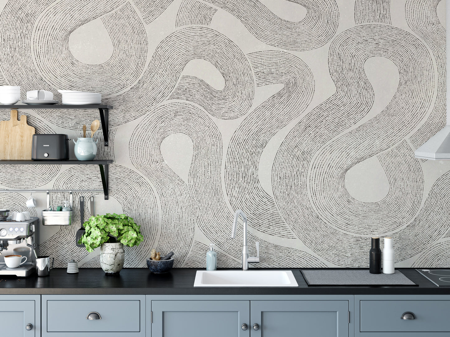 Grey Zen Wallpaper Mural for balanced interiors