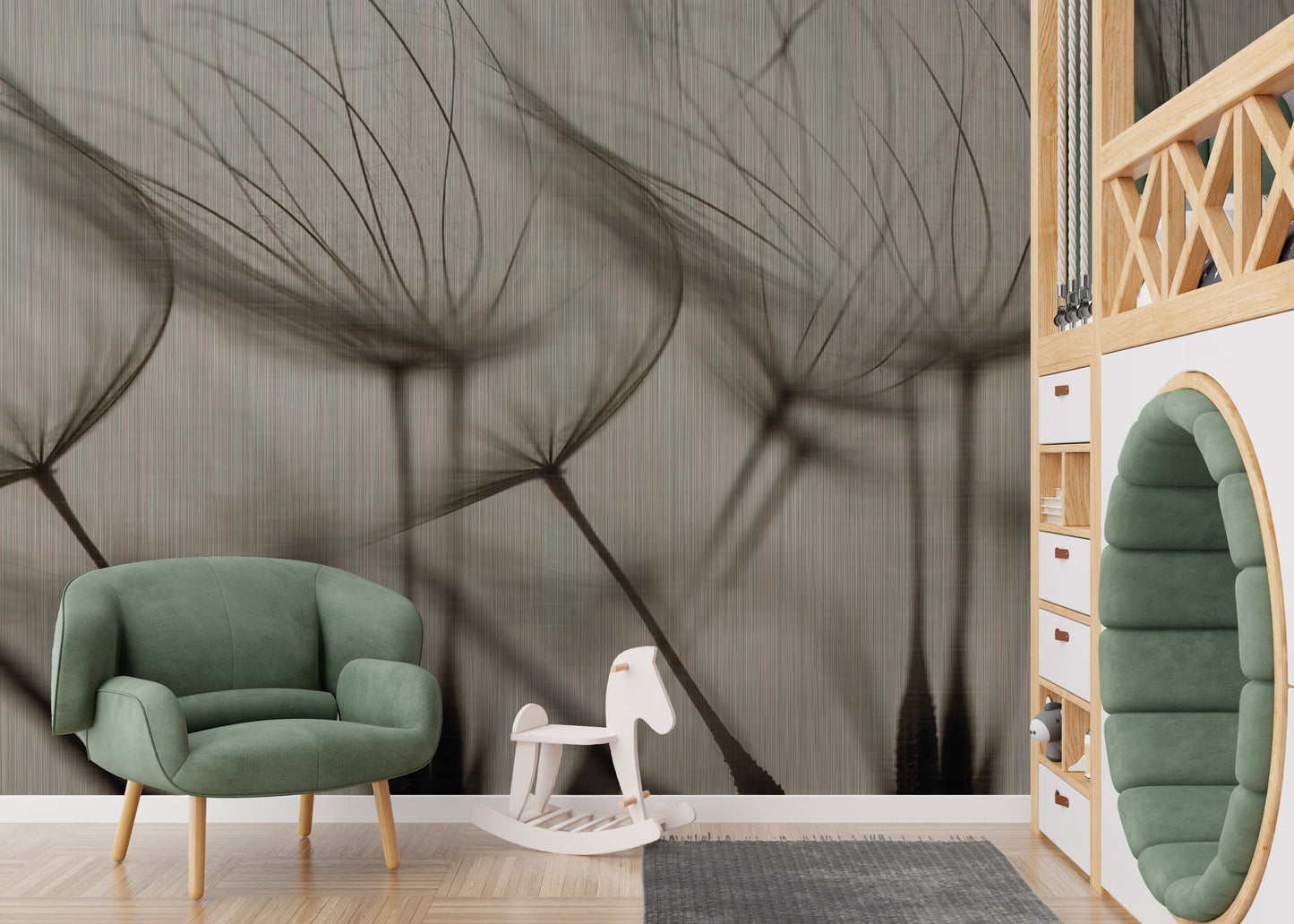 Dandelion Breeze mural brings nature's charm to your walls