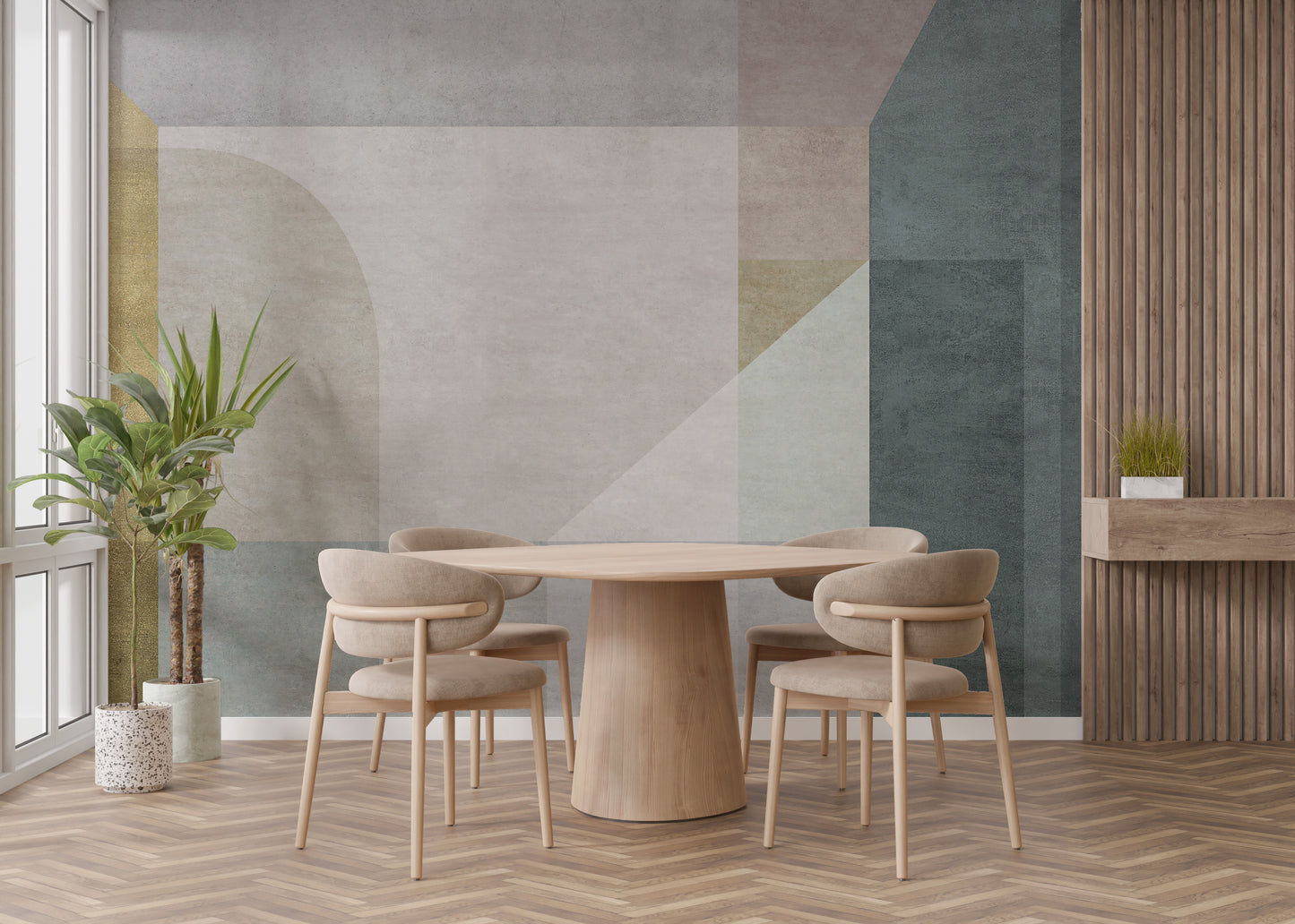 Geometric Vector Pastel Wallpaper Murals