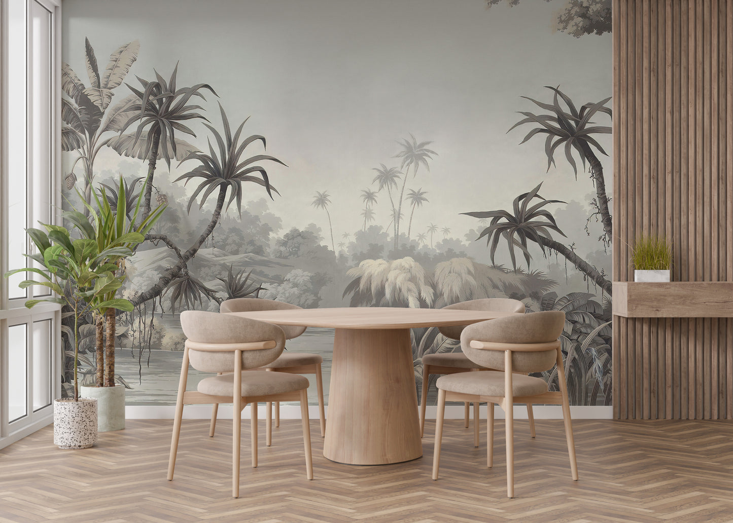 Tropical Countryside Wallpaper Murals