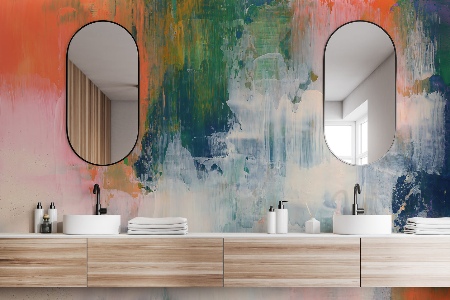 Abstract Brushstroke Wallpaper Mural