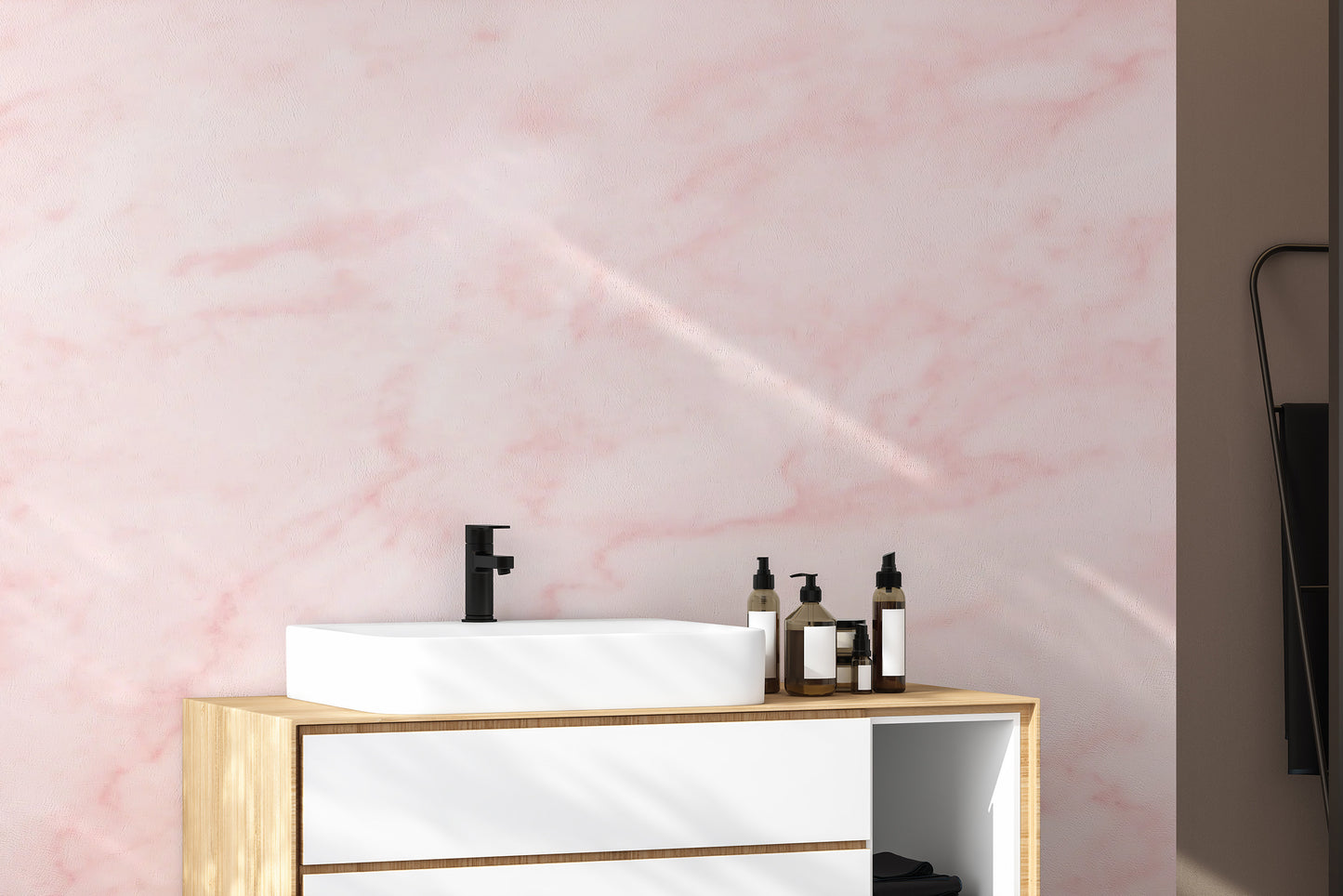 Pink Marble Wallpaper Mural - Giffywalls