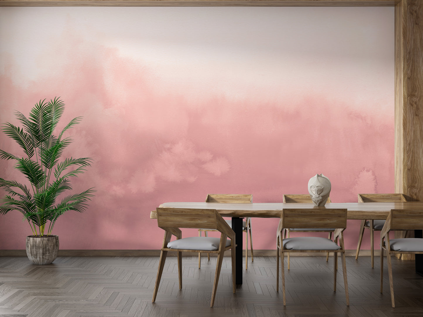 Pink Watercolour Ombre Wallpaper Mural