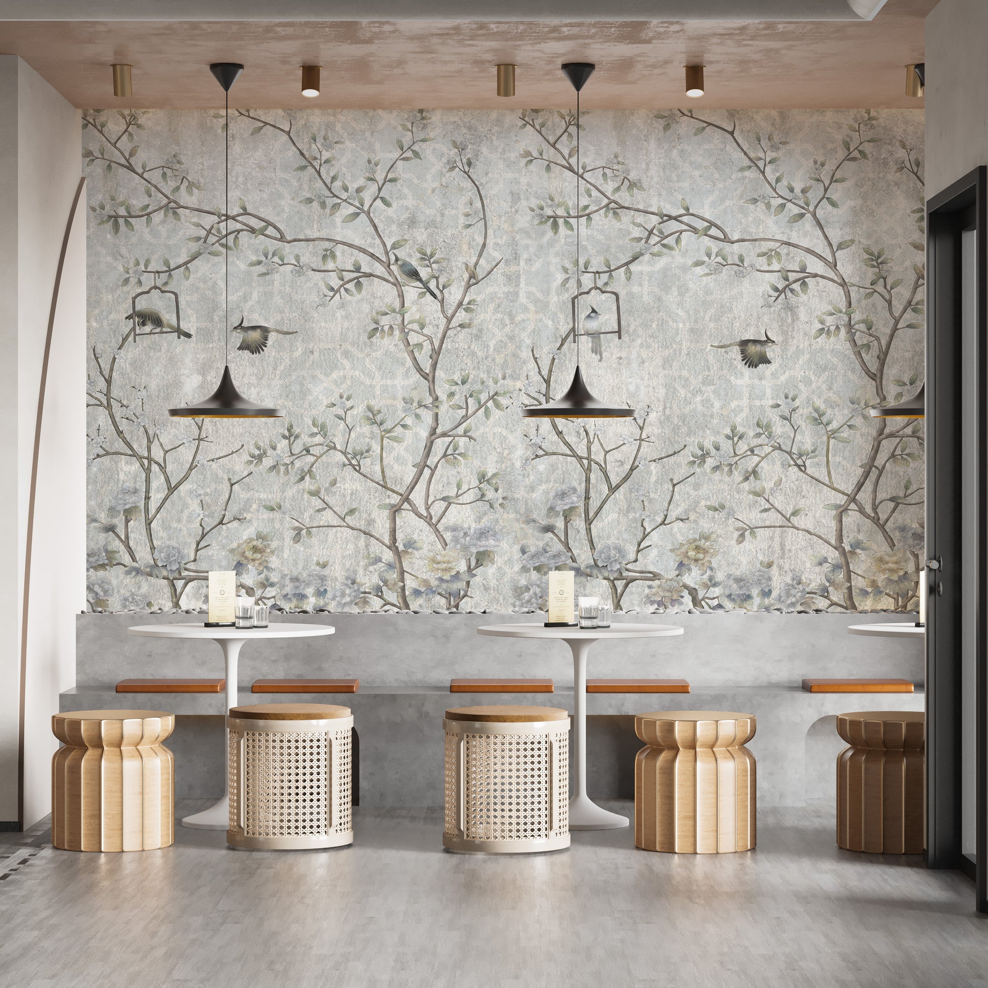 Uniquely Designed Trees Wallpaper Mural
