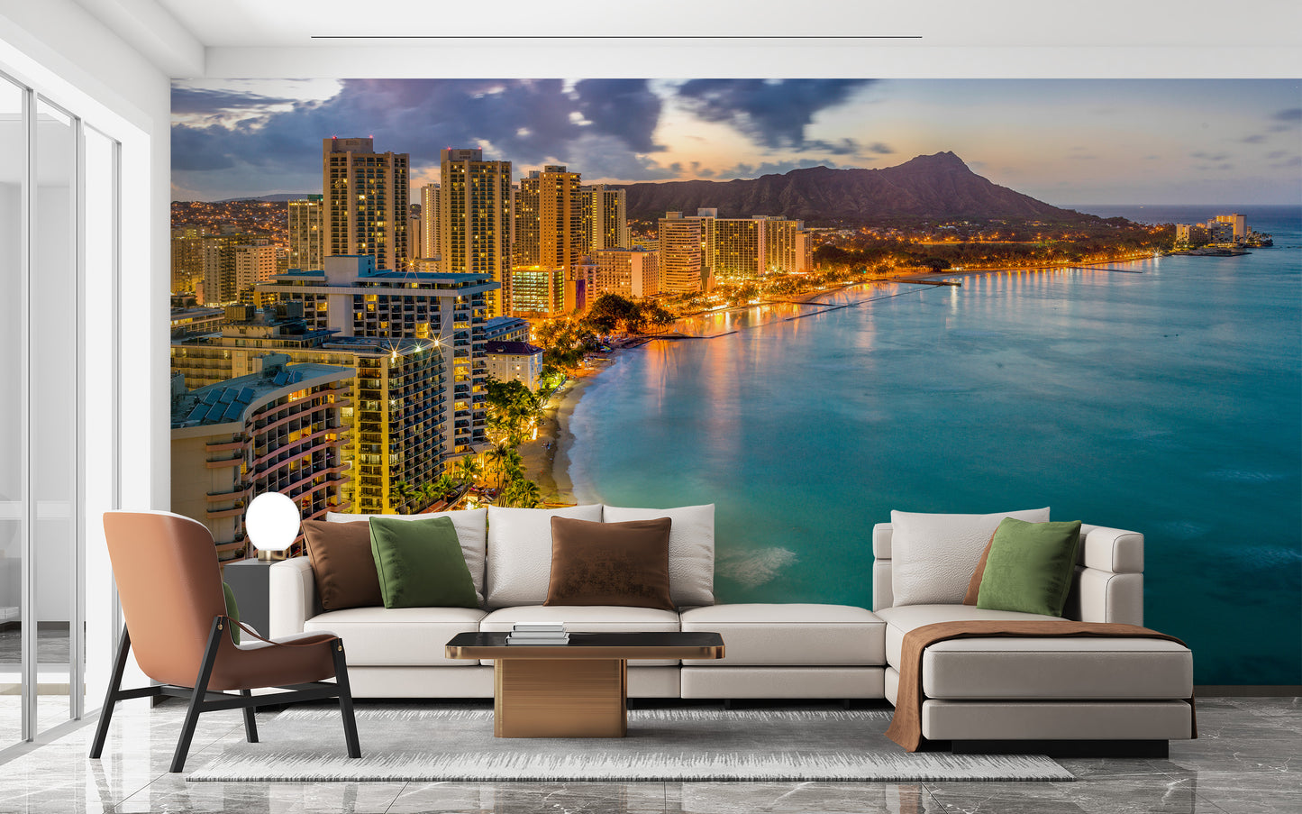 Waikiki Beach Hawaii Wall Mural