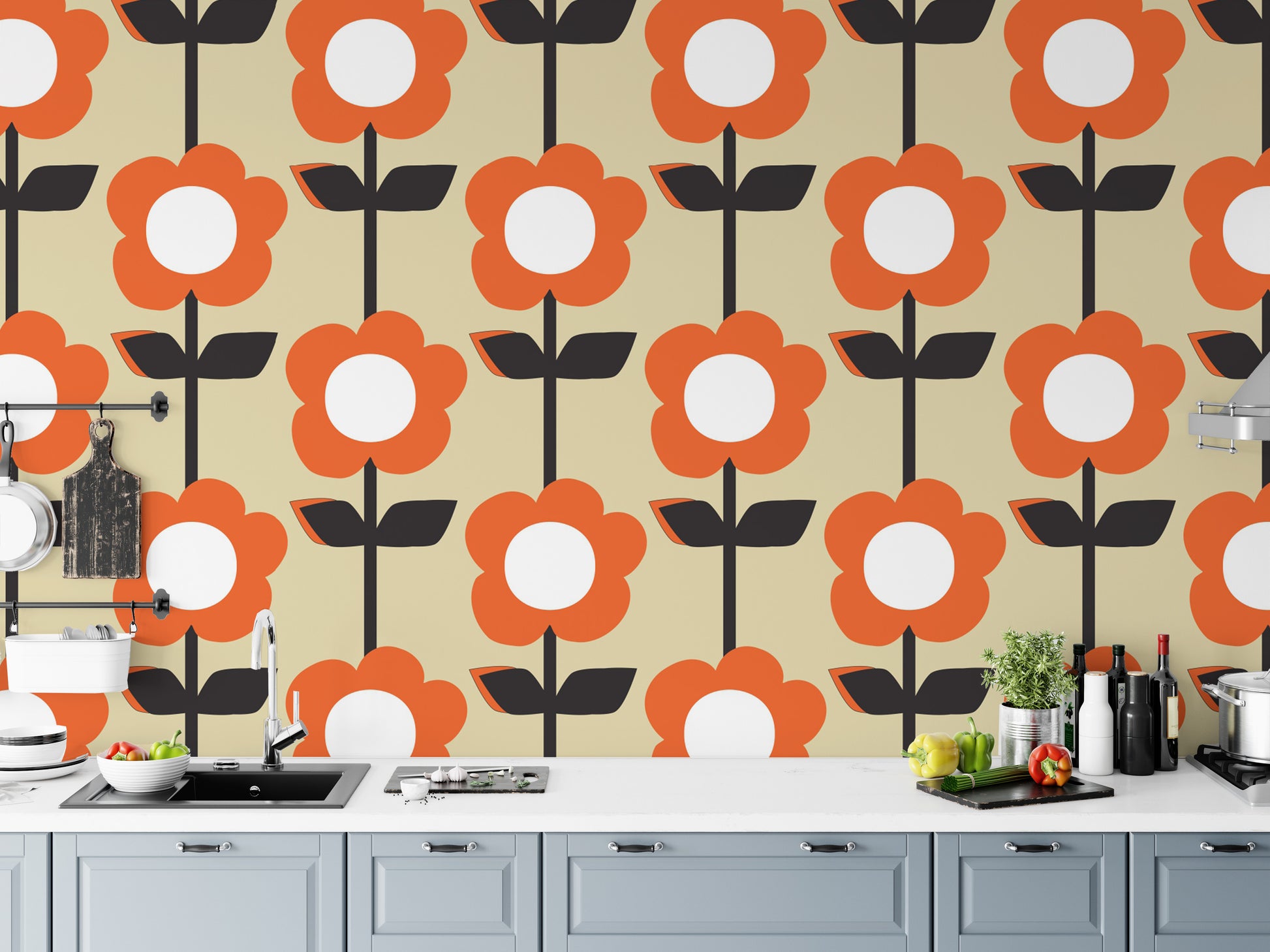 Floral Design Pearl Wallpaper - classic floral pattern