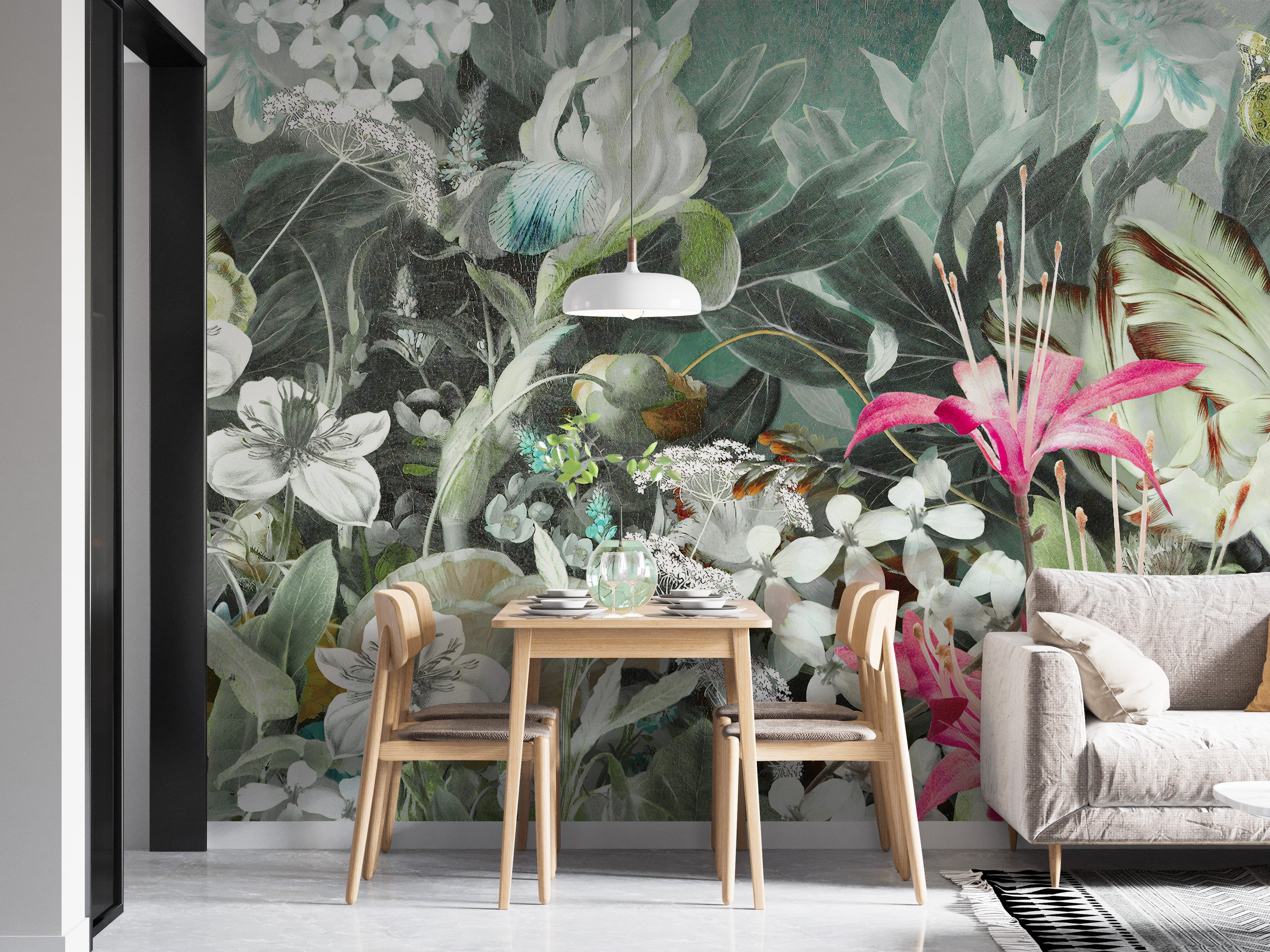 Fresh Plants & Flowers Wallpaper Mural
