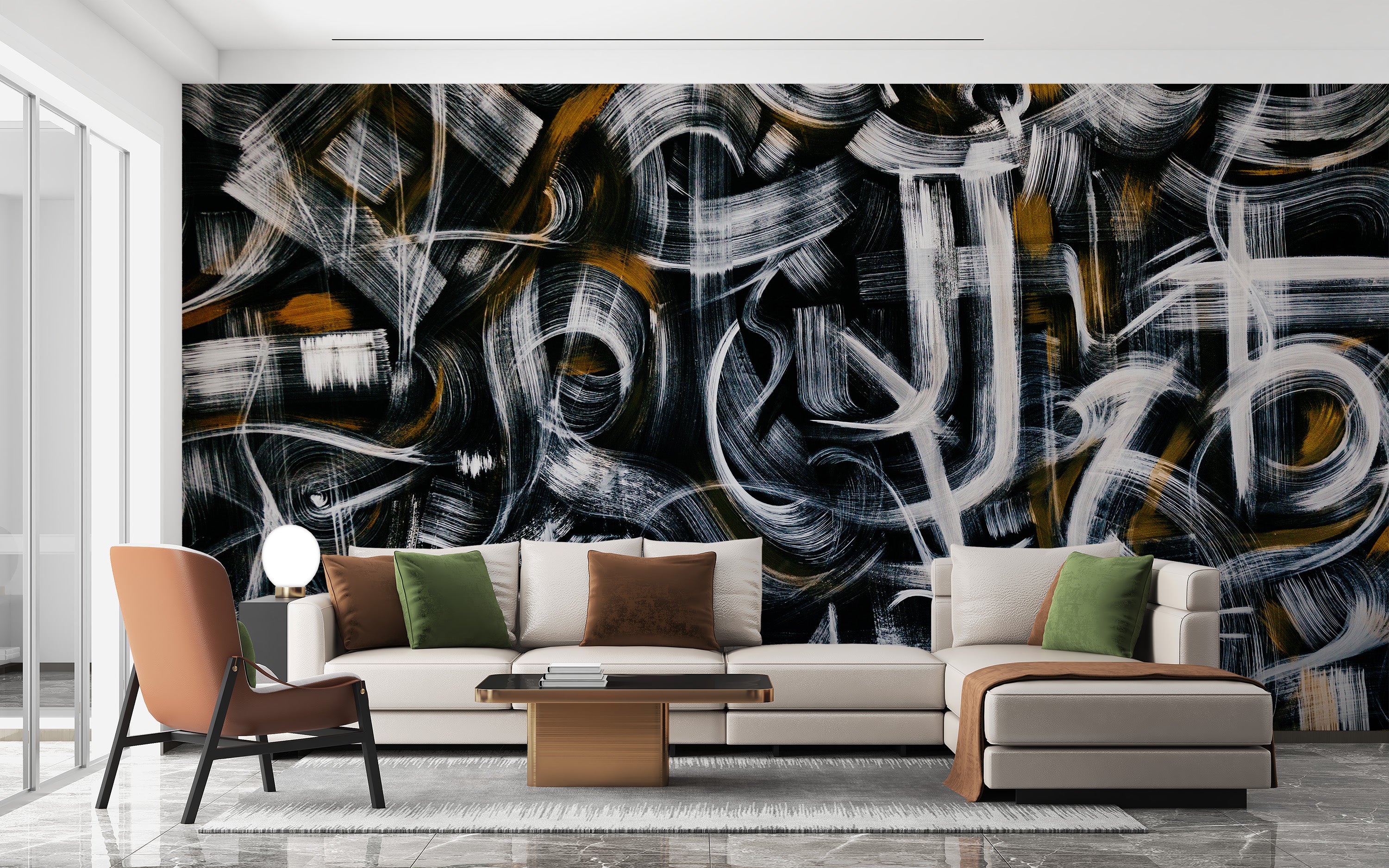 Modern abstract graffiti wall mural wallpaper