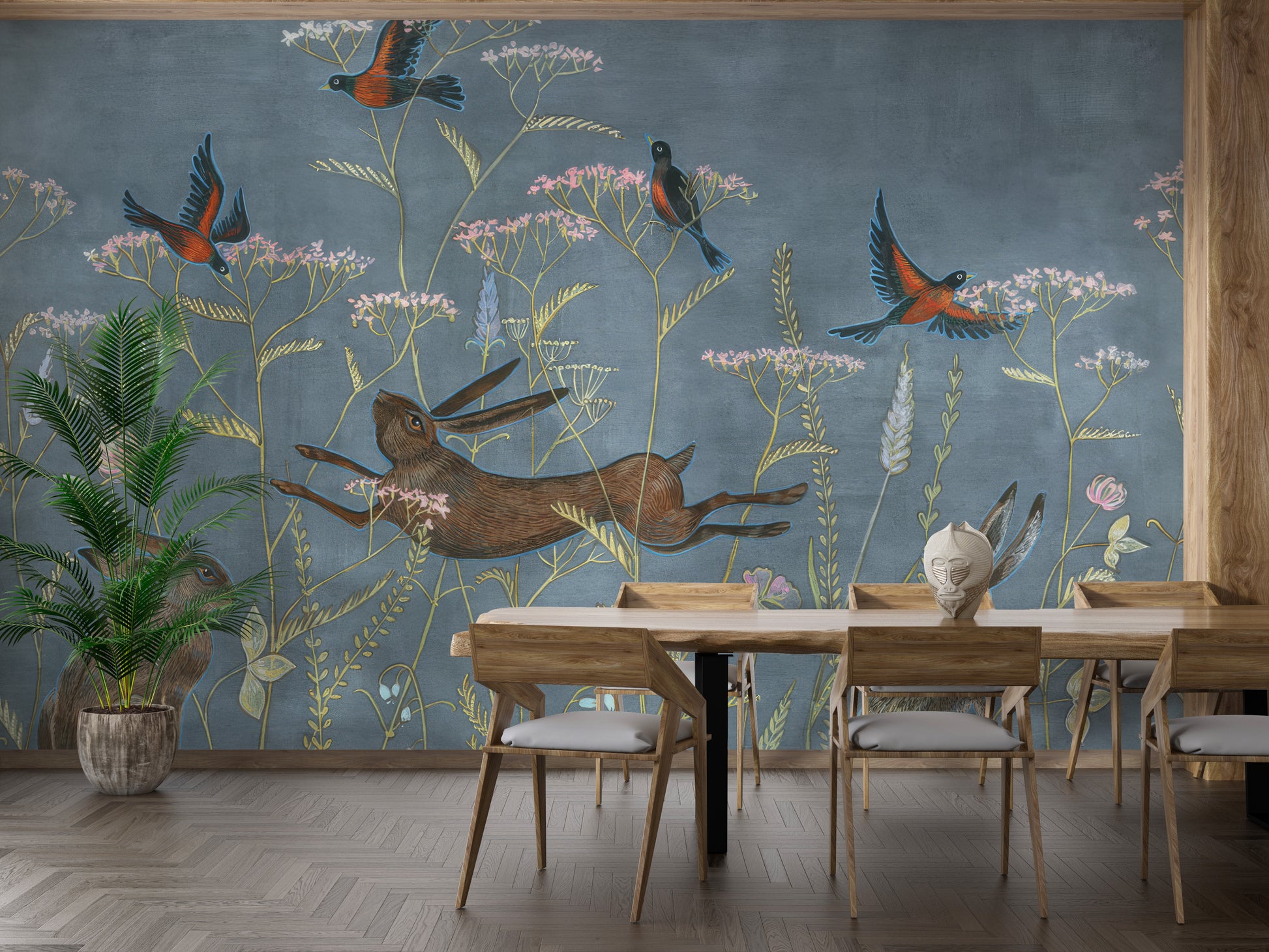 Twilight Flora Fauna Wallpaper Mural