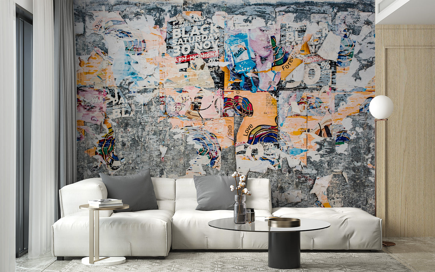 Urban Poster Patchwork Wall Mural