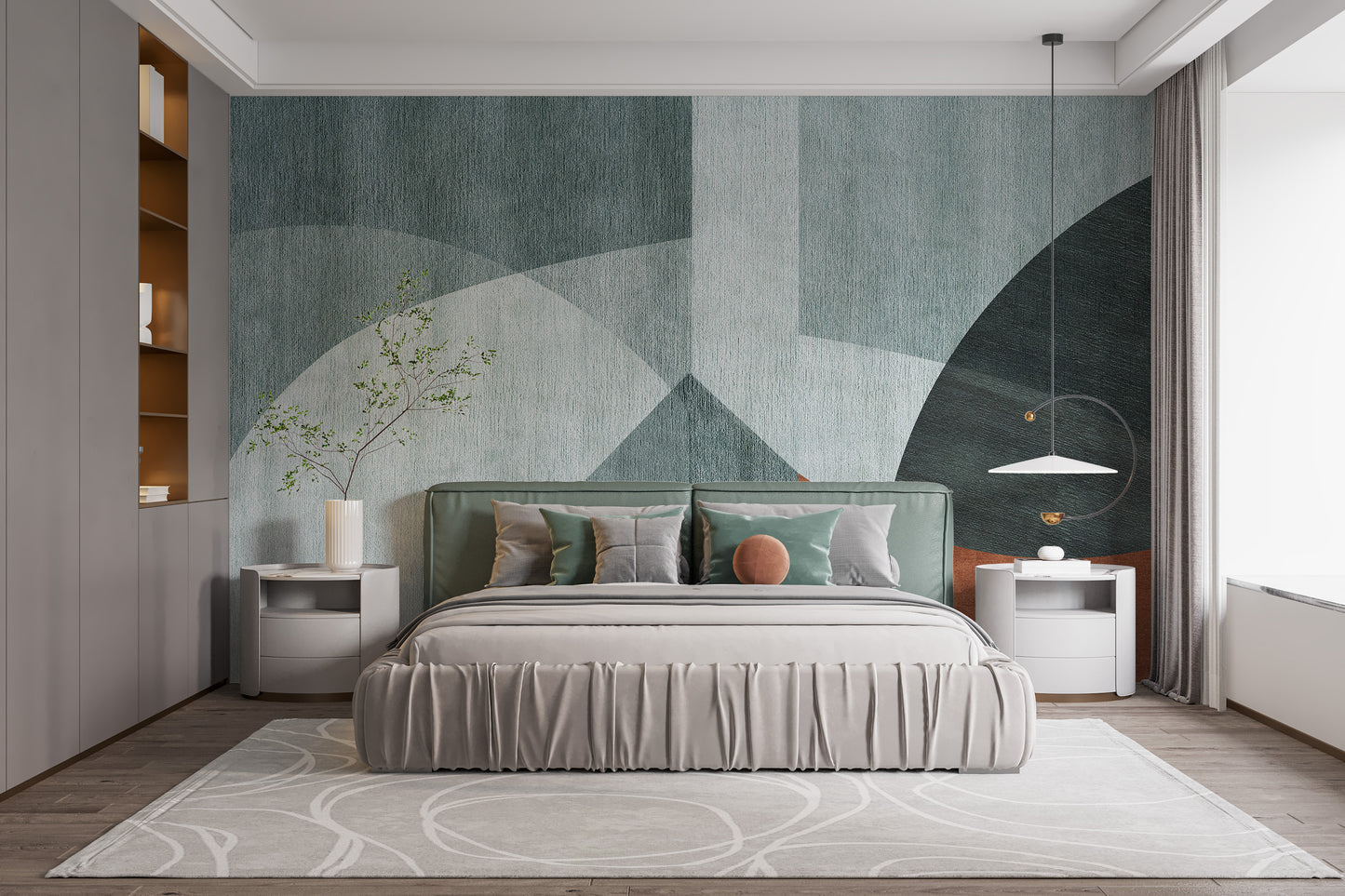 Geometric Minimalist Wall Mural