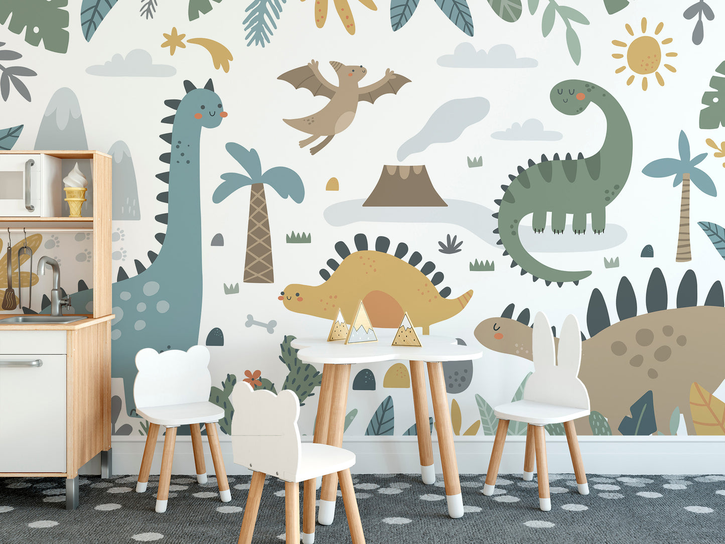 Dinosaur Design Wall Mural