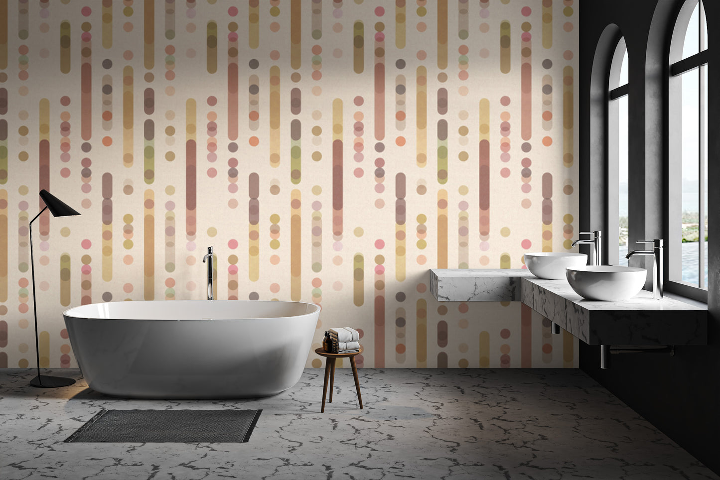 Transform spaces with cozy geometric wallpaper designs