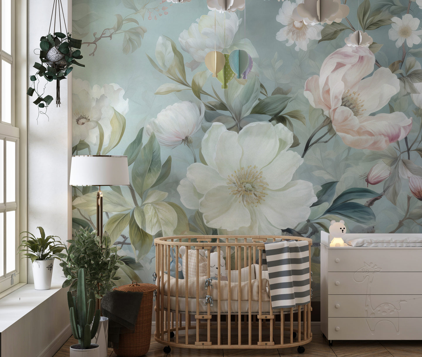 Blossom Green Floral Wallpaper Murals