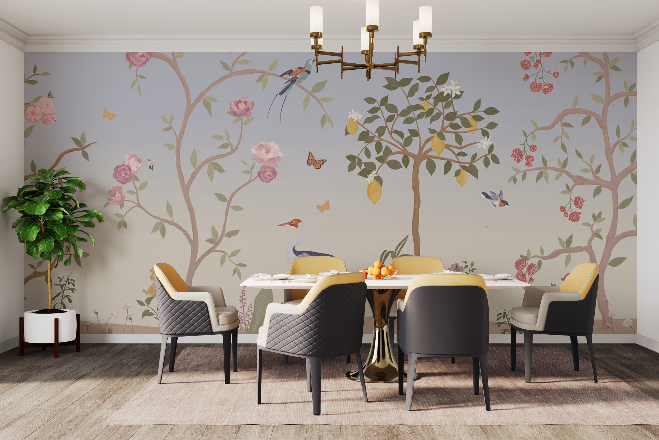 Refreshing spring wall murals with style
