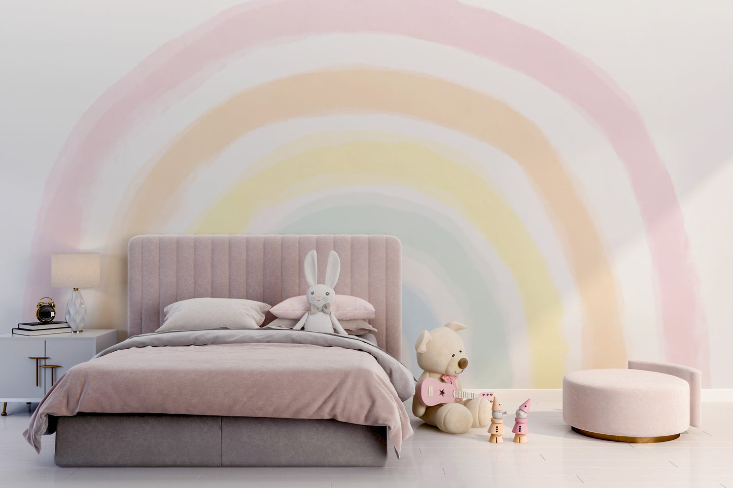 Pastel Rainbow Wall Mural - Giffywalls