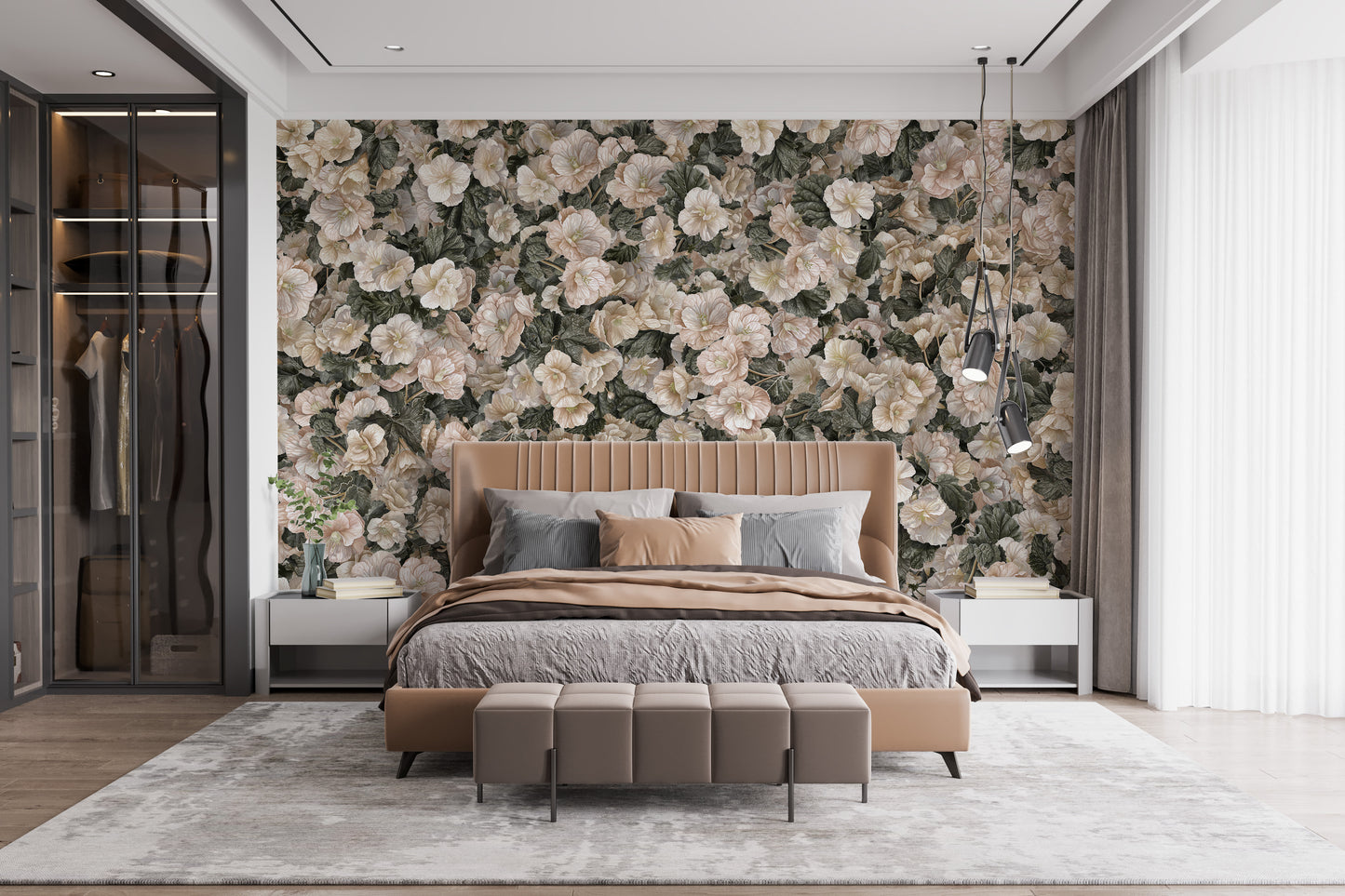 White Begonia Flower Wallpaper Murals