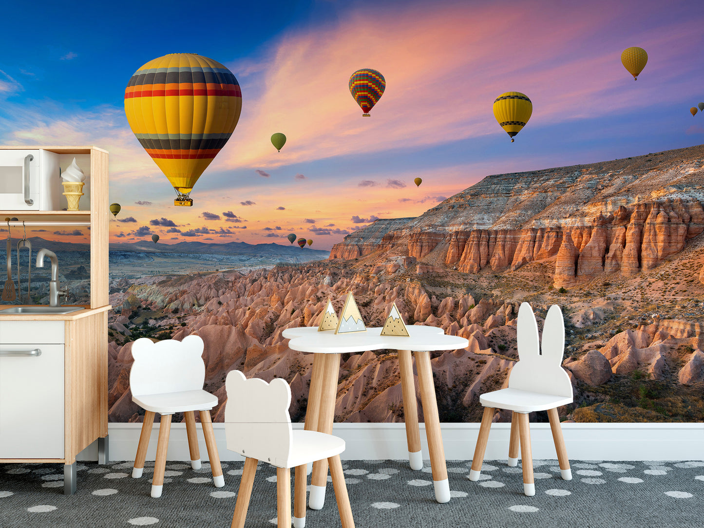 Cappadocia Balloons Sunset Wall Mural