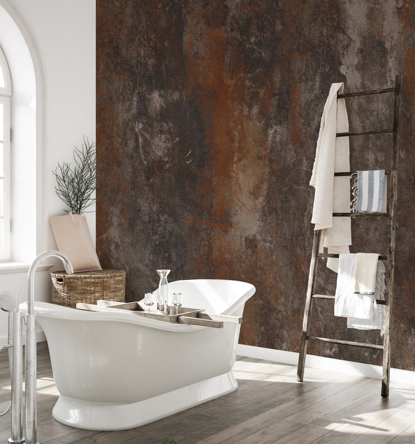 Create depth in your bathroom with Rustic Metal Texture