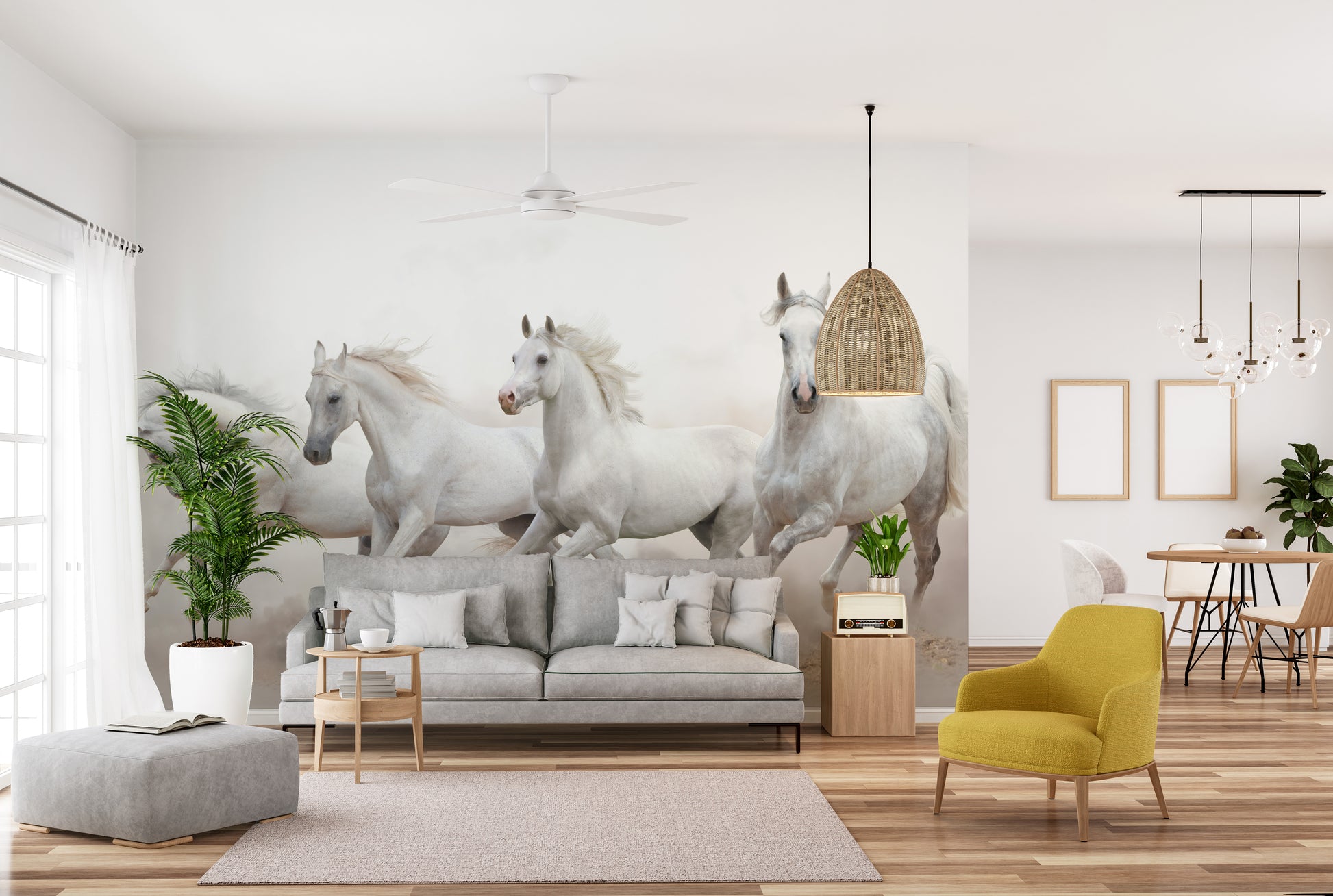 Horses in Motion Wallpaper Mural
