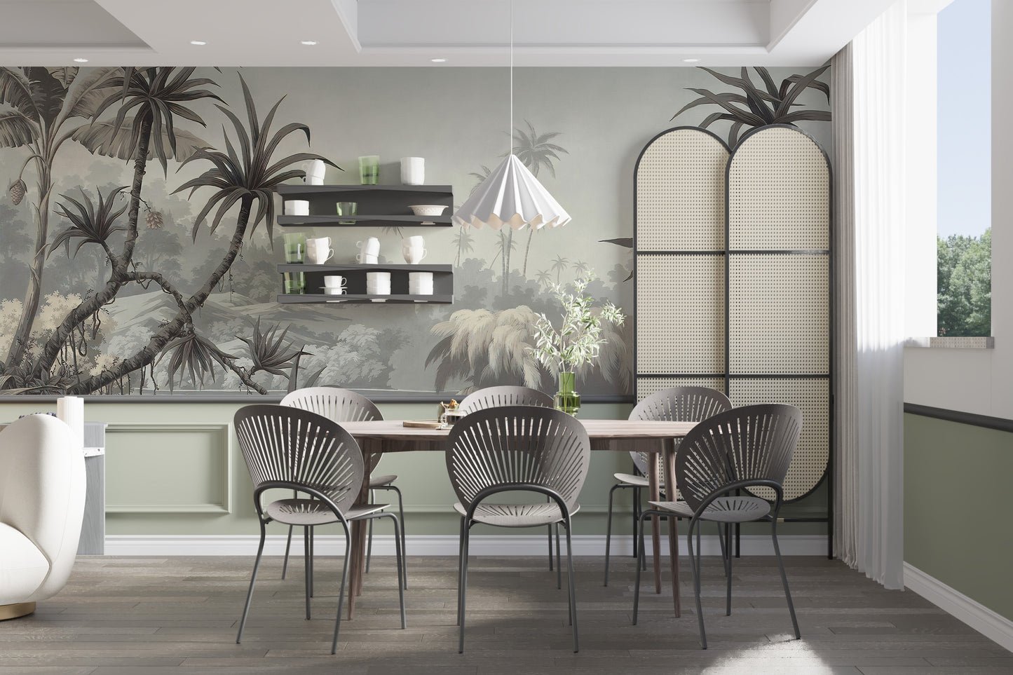 Tropical Countryside Wallpaper Murals