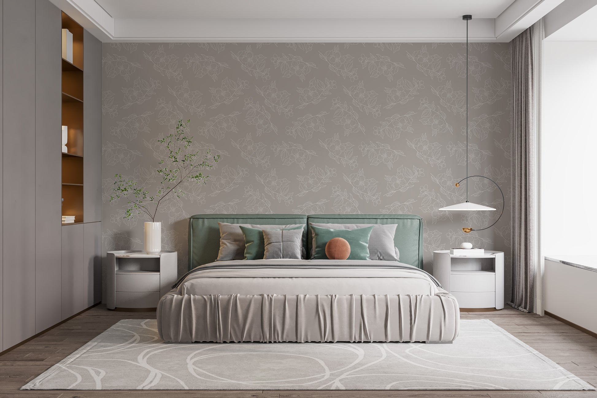 Timeless jasmine flowers wallpaper motif