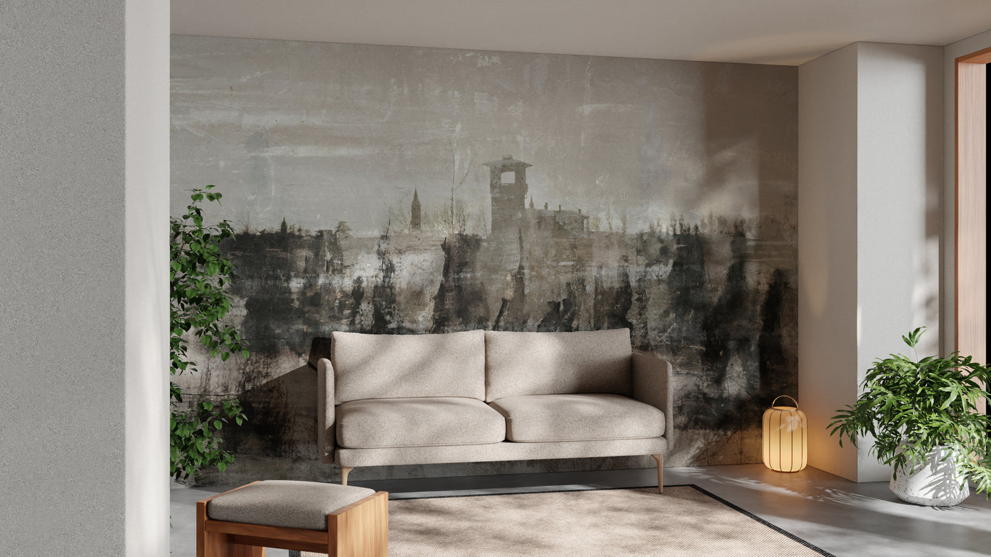 Inked Ruins Wallpaper Murals