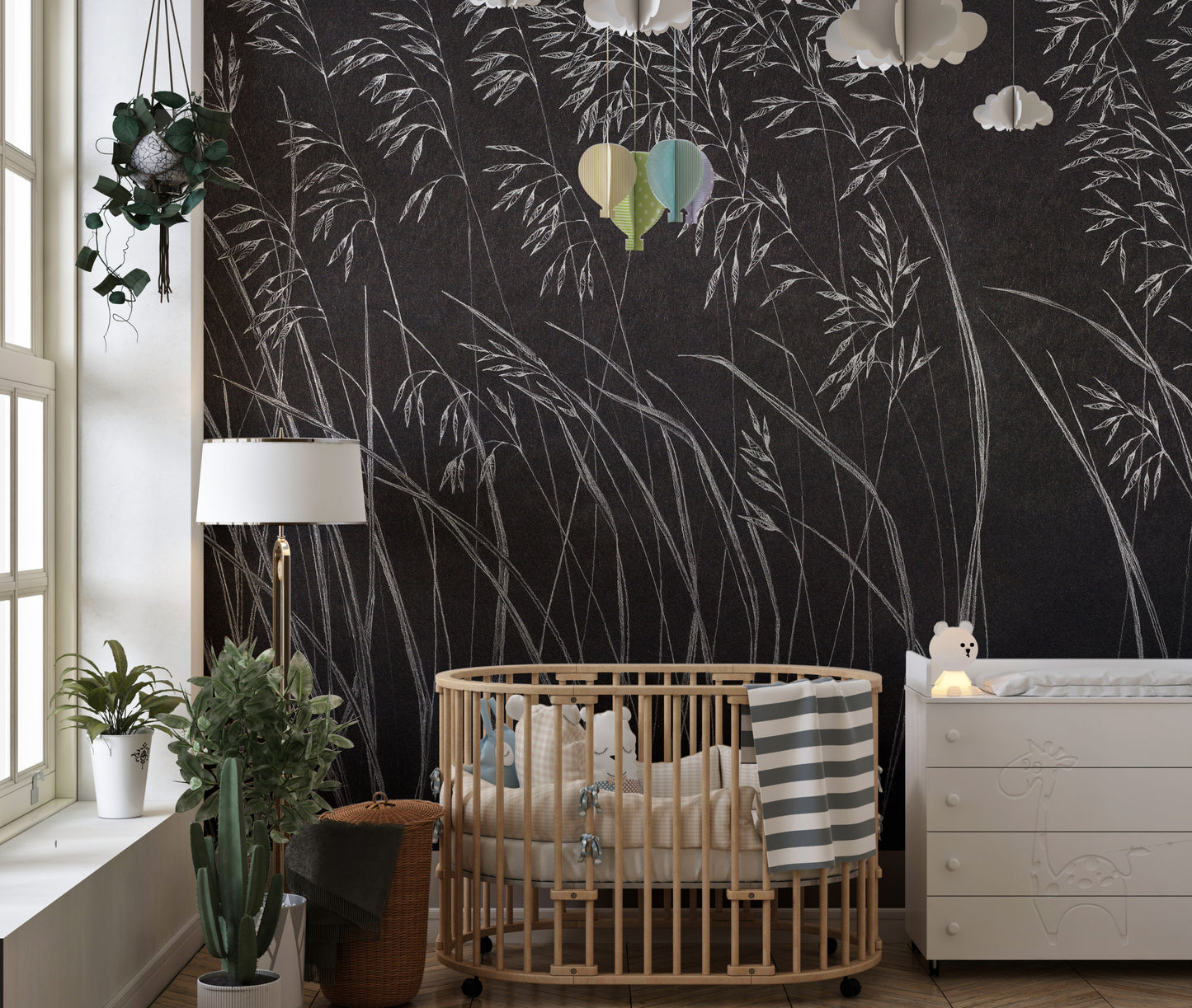 Artistic Reeds Wallpaper Mural
