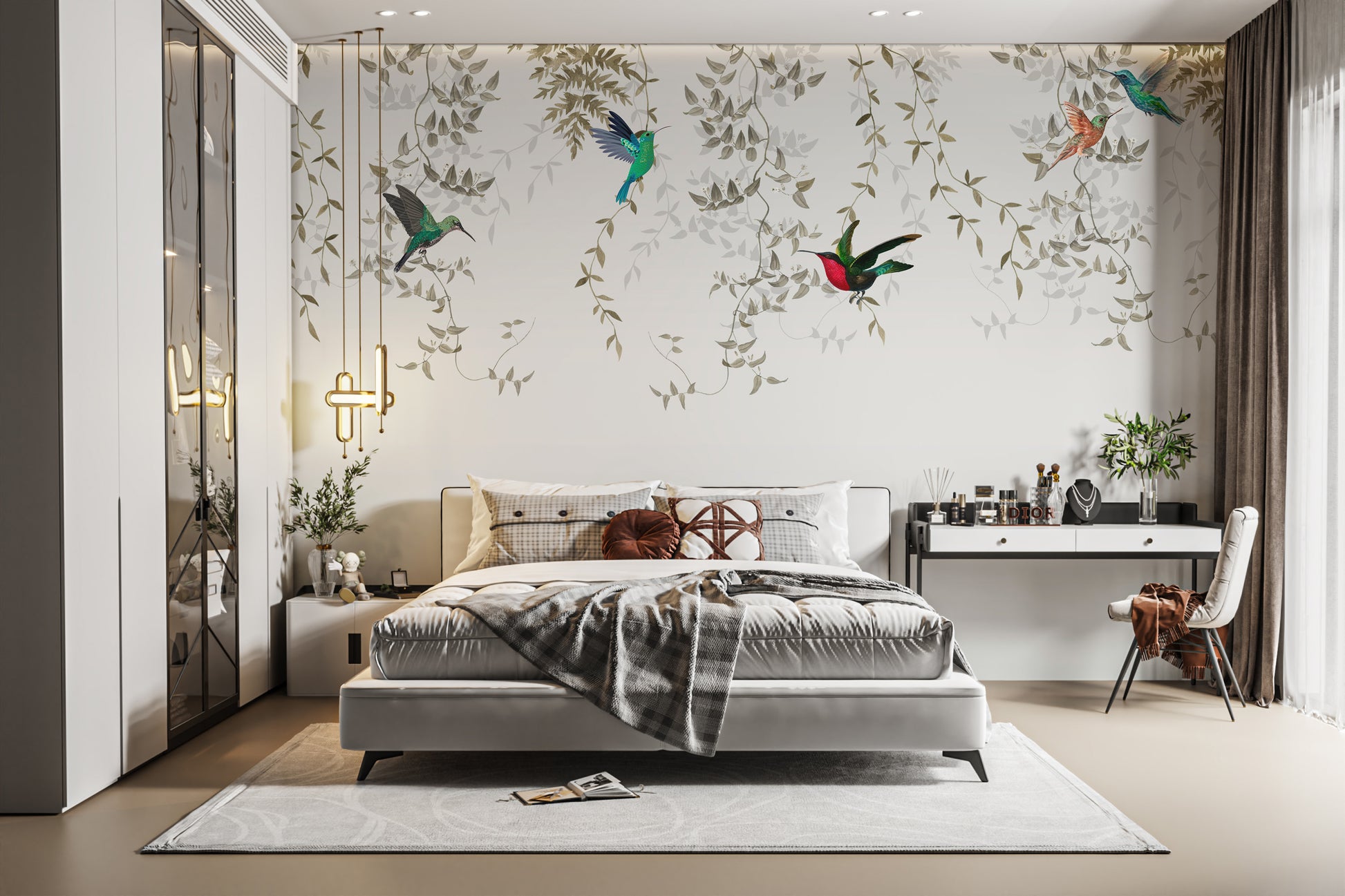 Hummingbird Haven Wallpaper Mural artful design