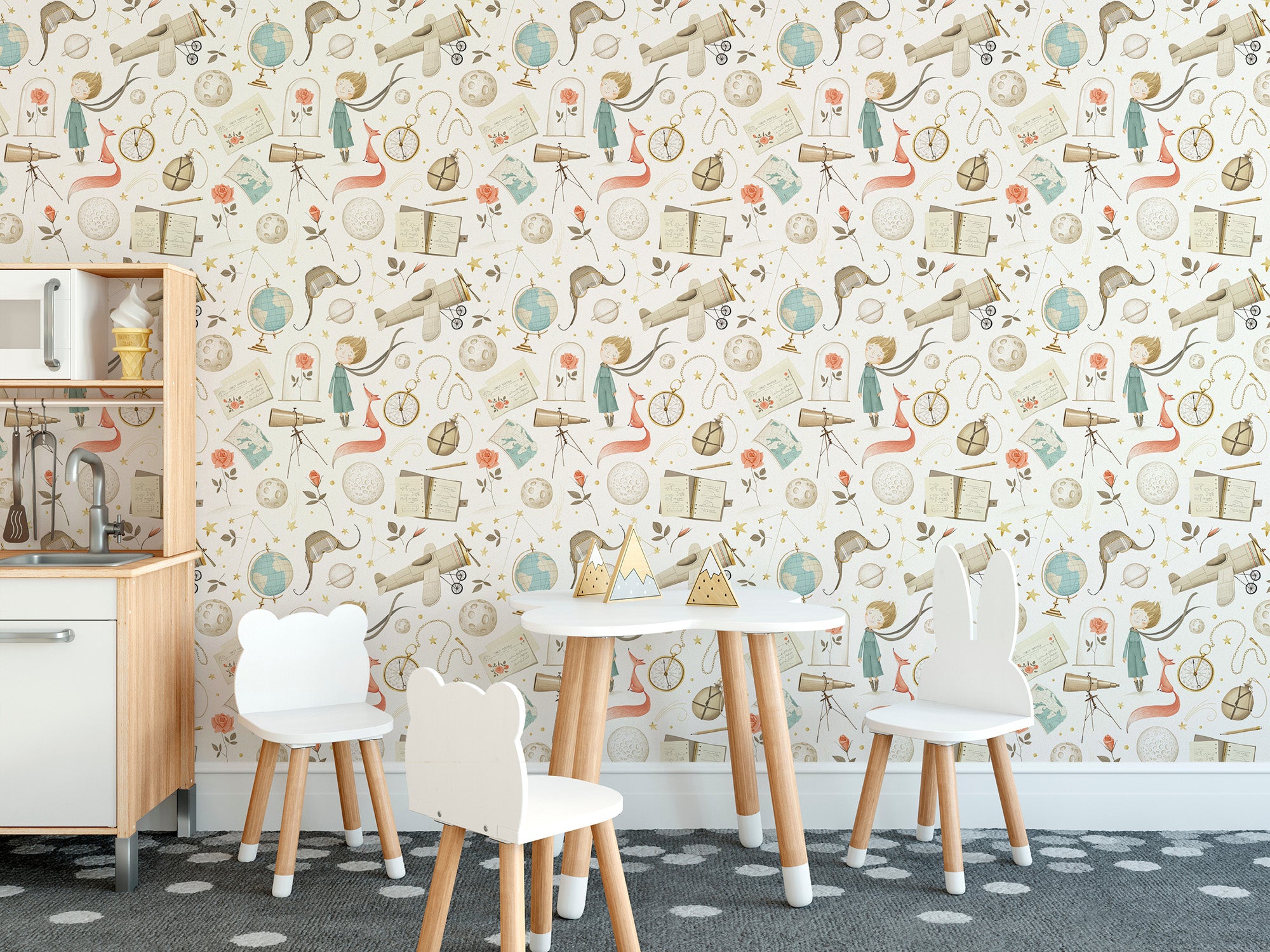 Exploratory wallpaper for young minds