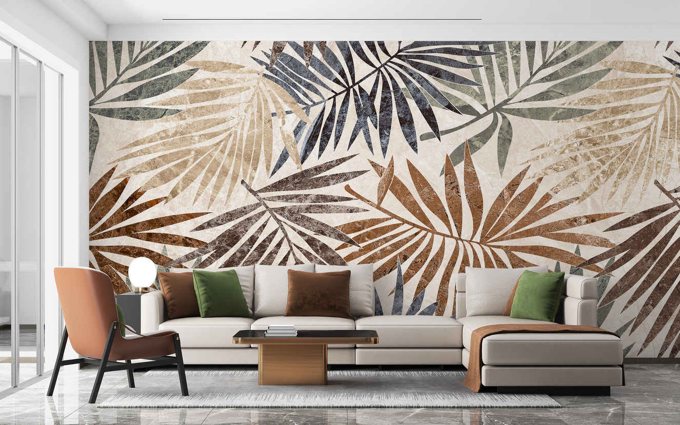 Tropical wall covering for living areas