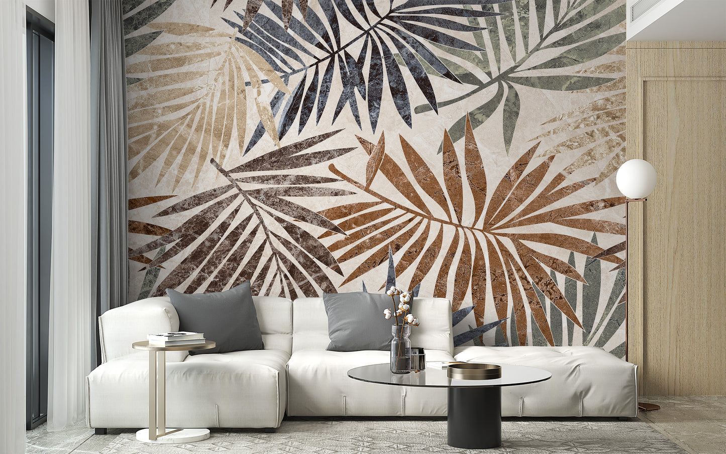 Rustic Palm Wall Mural