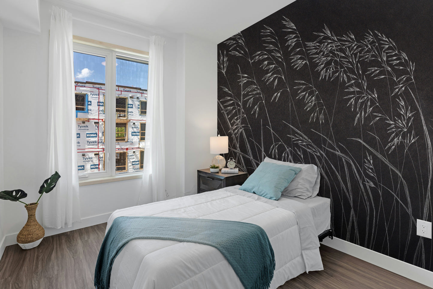 Dark Artistic Reeds Wallpaper Murals