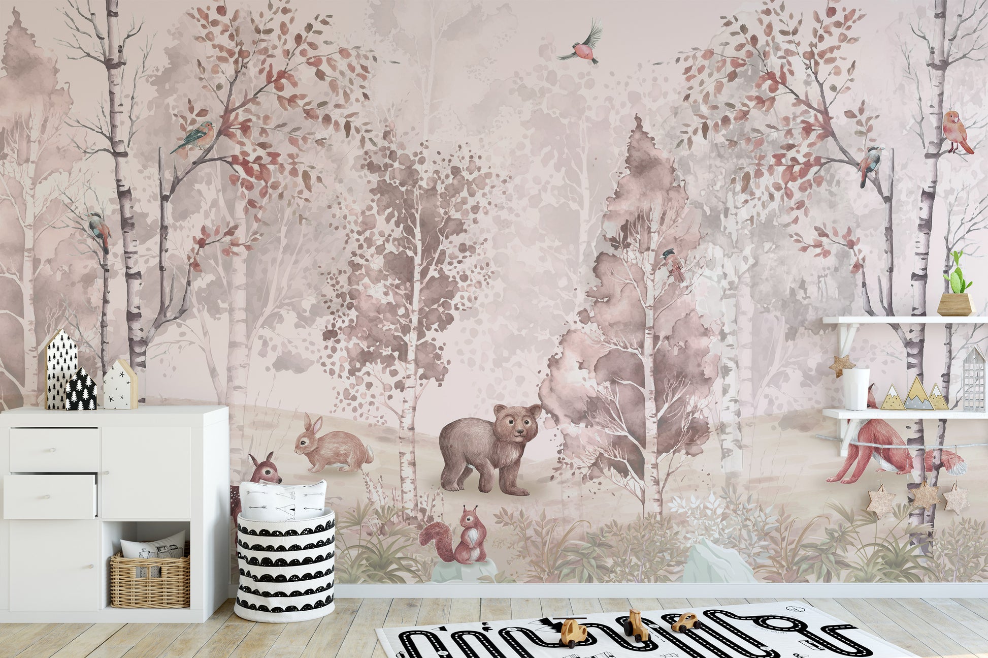 Frolic Forest Fables wallpaper for nursery walls