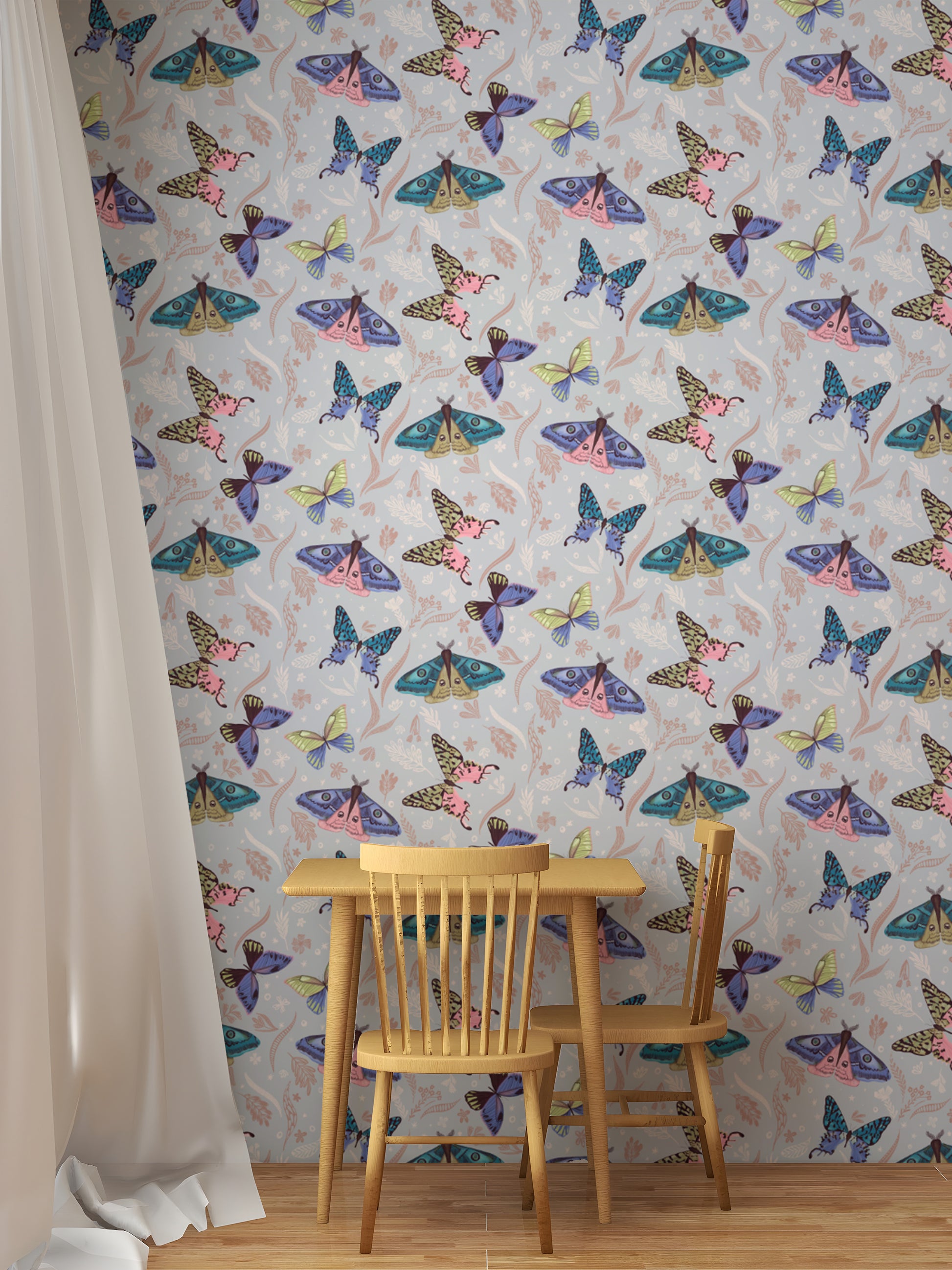 Stunning butterfly wallpaper mural featuring vivid patterns.
