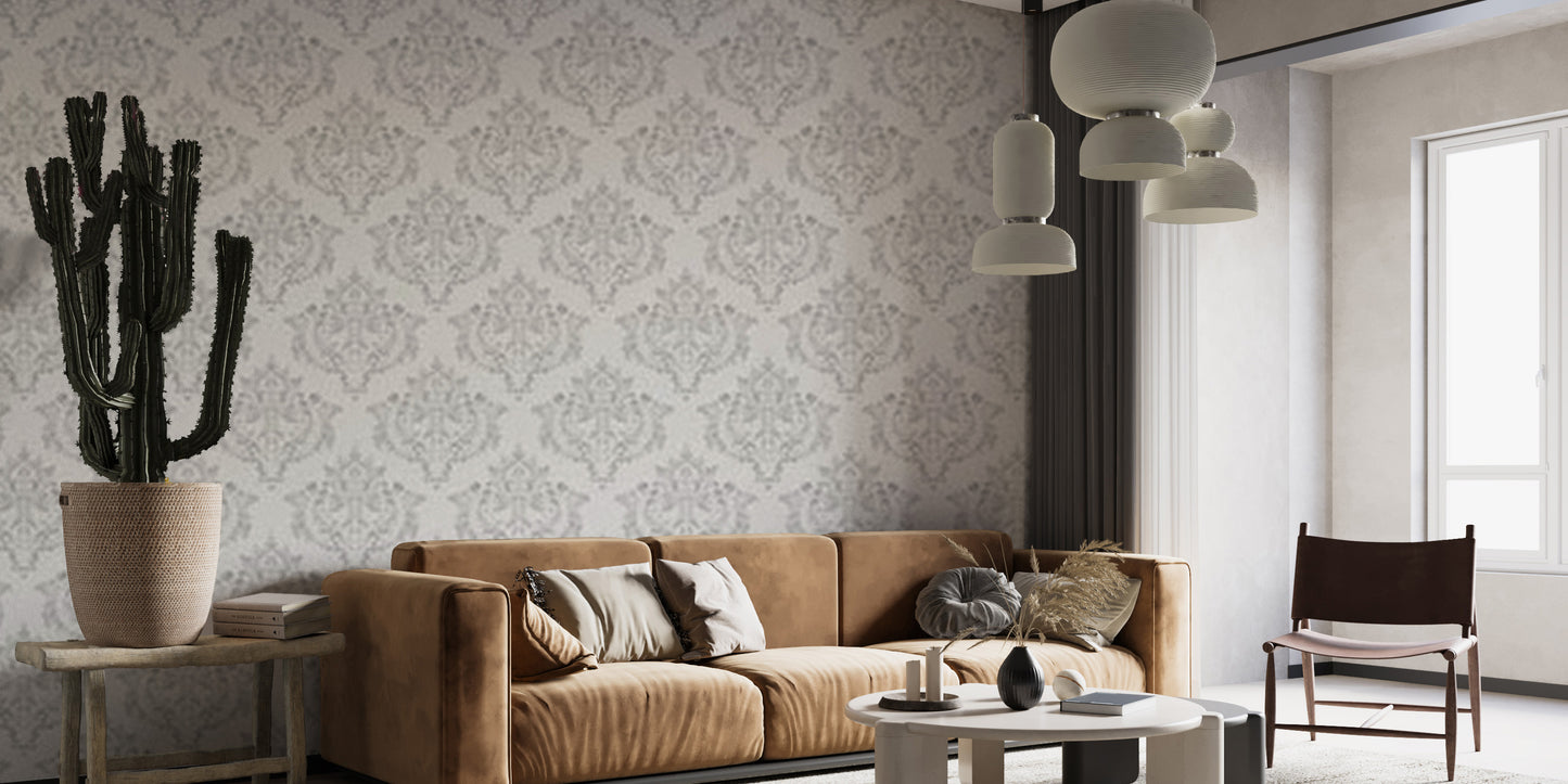 Subtle damask wallpaper for interiors
