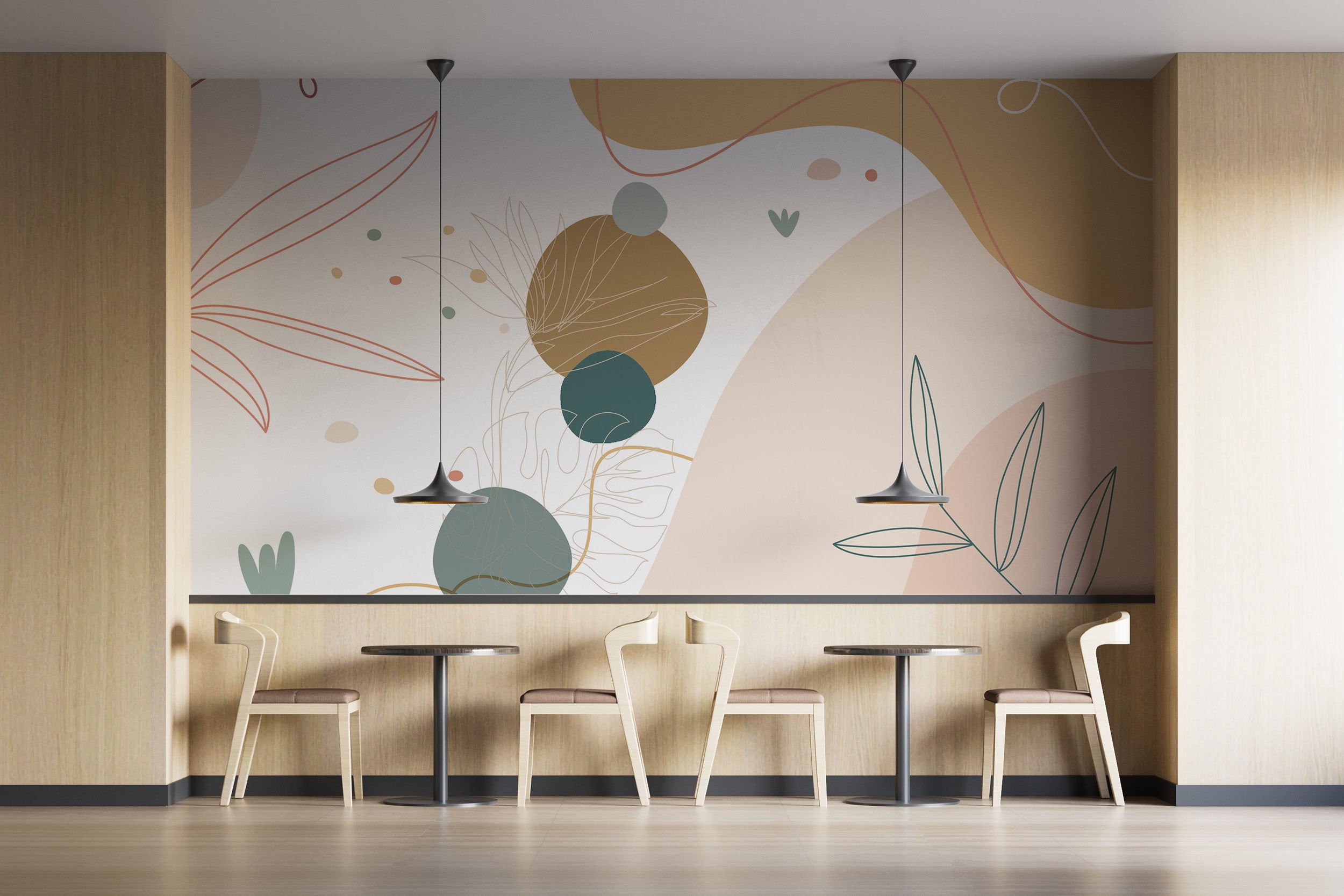 Modern Abstract Terrain Wallpaper mural style