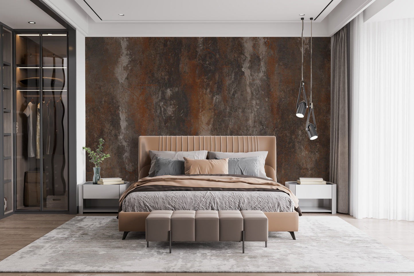 Rustic Metal Texture Wallpaper Mural