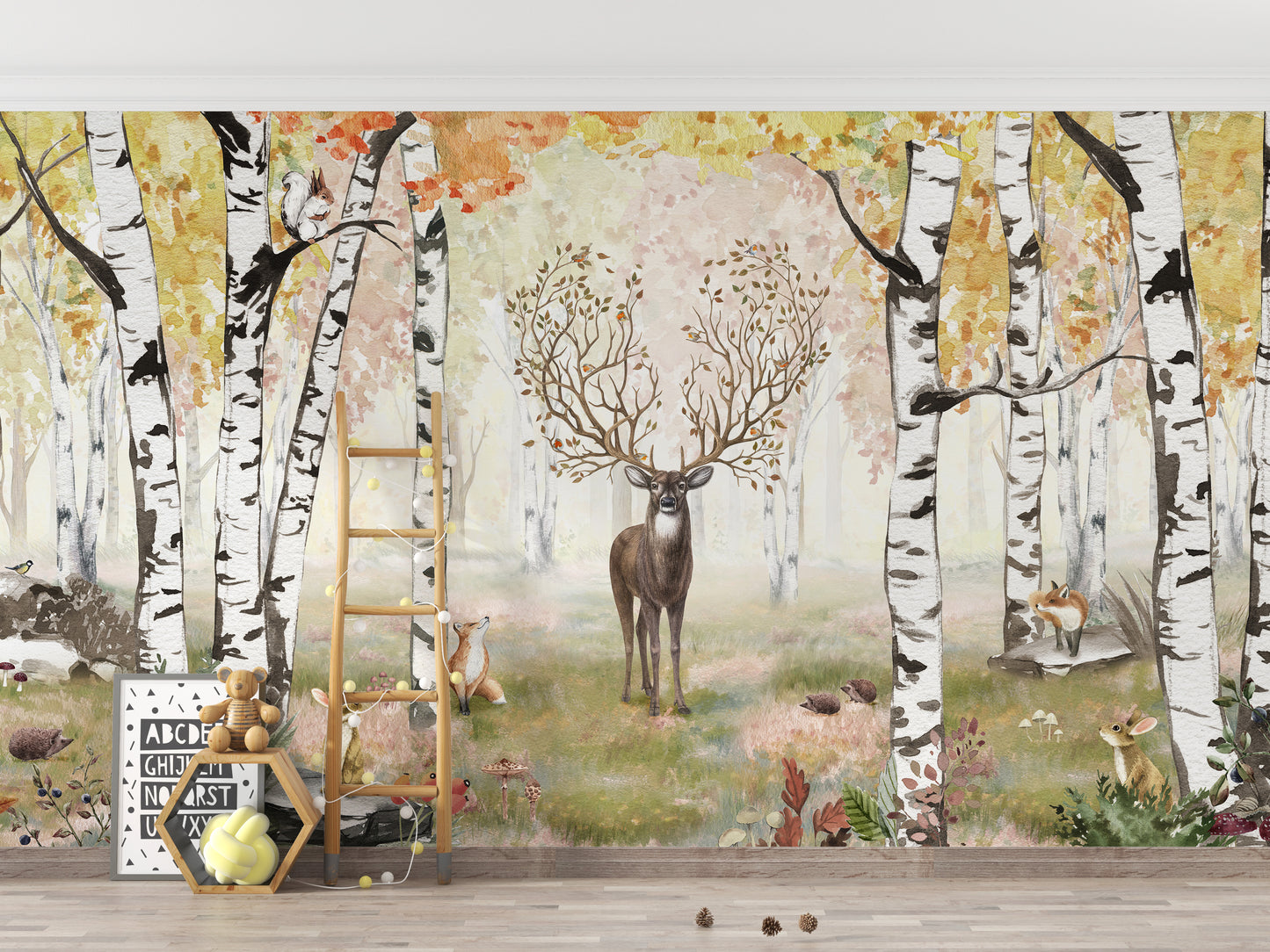 Amazing Antlers Autumn Kids Room Wallpaper Mural