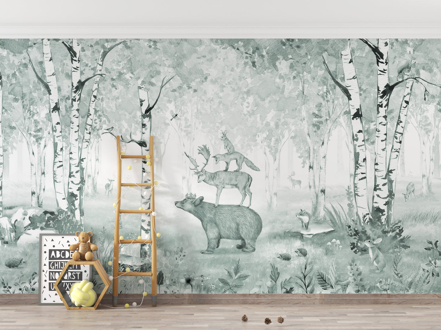 Blue Bear King Wallpaper Murals