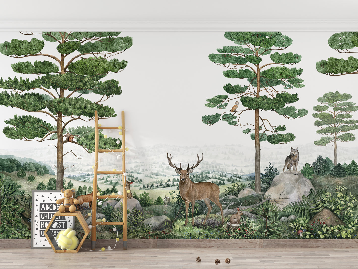 Forest Vista wallpaper murals showcasing nature and greenery