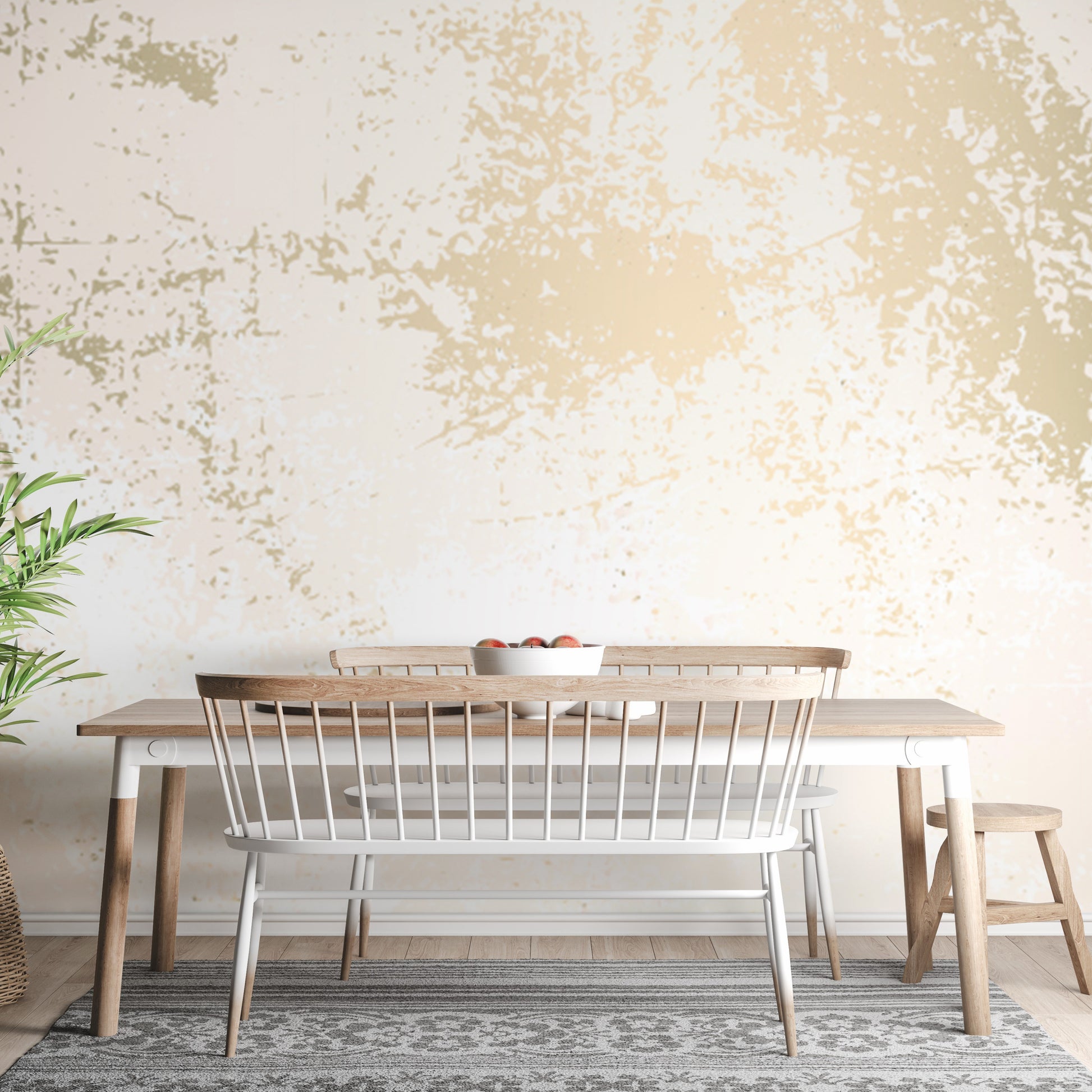 Gold marble wall mural wallpaper for a sophisticated interior.
