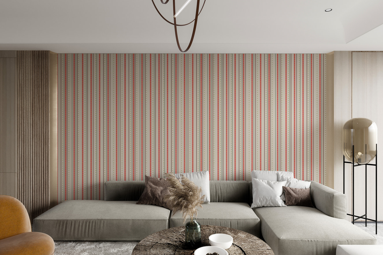 Parisian Pinstripe Elegance Wallpaper