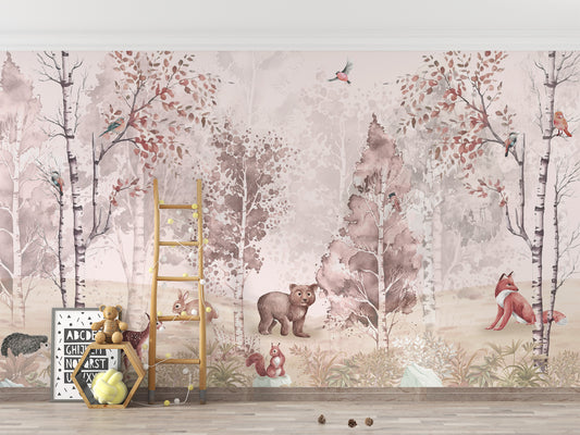 Frolic Forest Fables wallpaper for kids' room