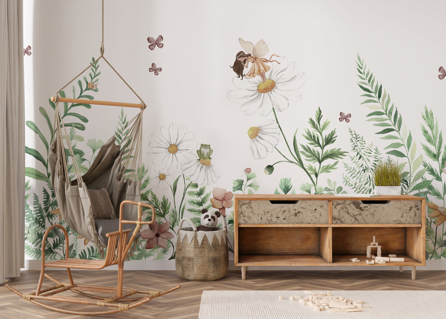 Fairy Garden Flowers Wallpaper Murals - Giffywalls