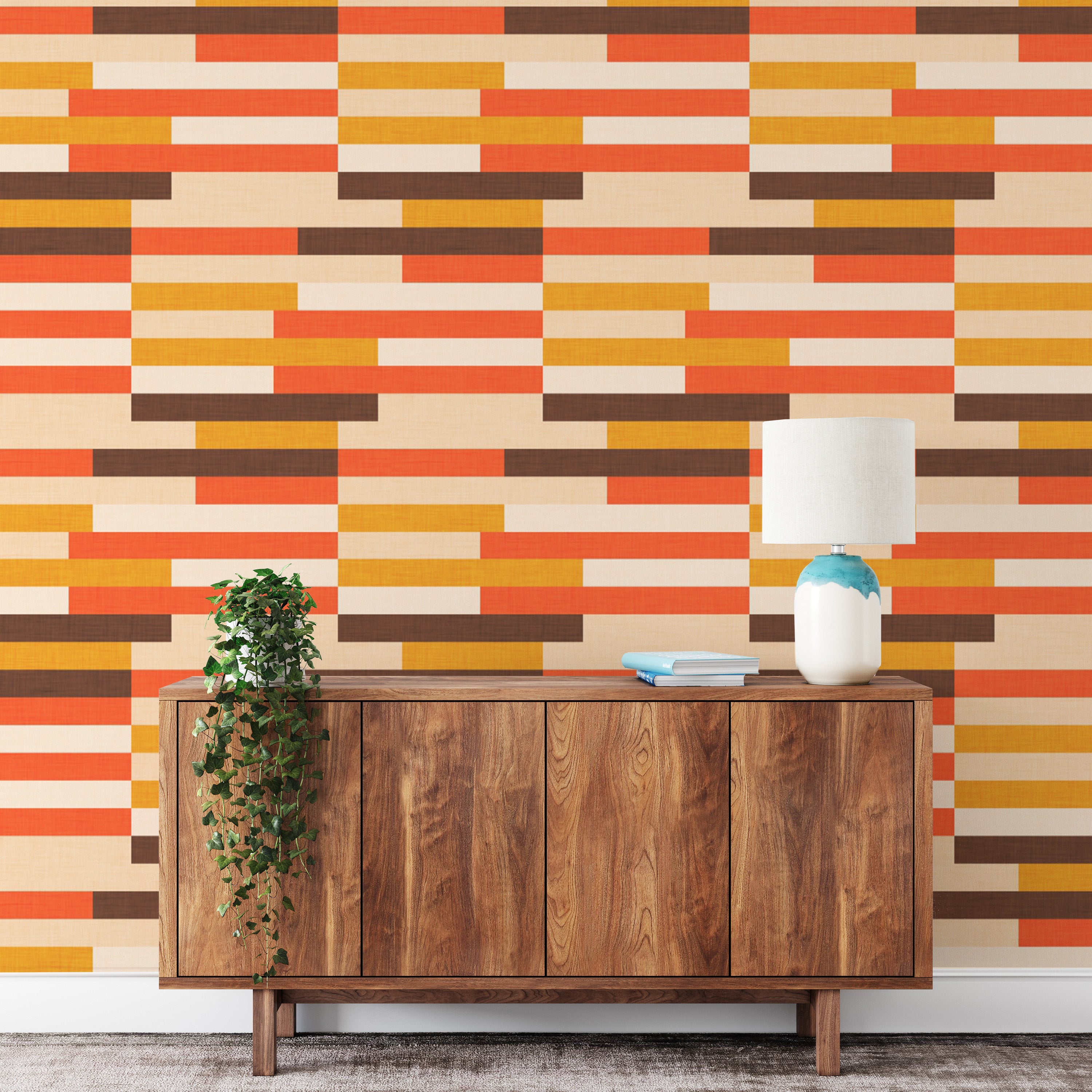 Classic Mid-Century Modern Kilim Wall Mural
