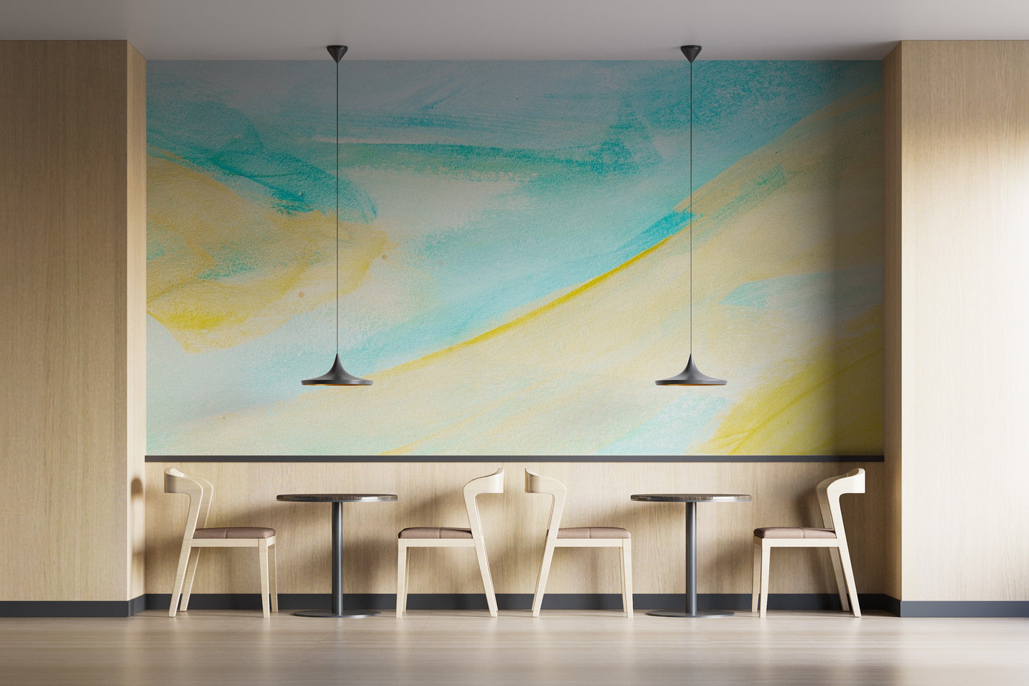 Watercolor Brushstrokes Wallpaper Mural